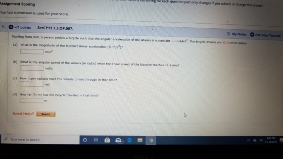 R i ng for each question part only changes if you submit or change the answer ssignment Scoring our last submission is used f
