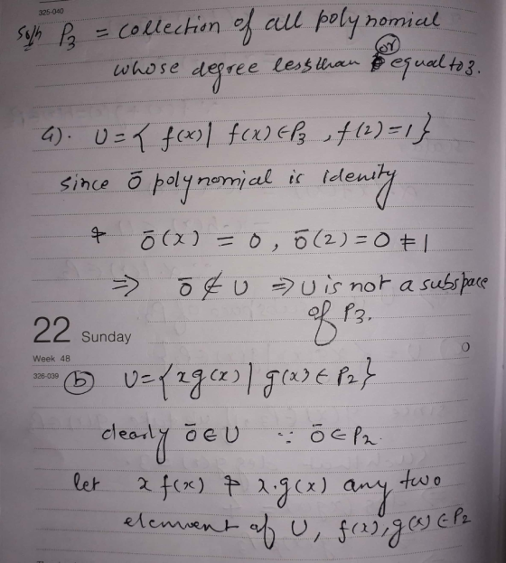 325-040 llechhan whose derree less vlt since o poly nomial ic teleu f3. 22 sunday Week 48 326-039