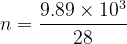 9.89 x 103 n 28