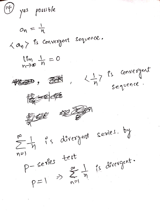 14 n yes possible an = Tan> is convergent sequence. lim I nyon (117 is convergent sequence. yeletes ano LEGE Eh is divergent