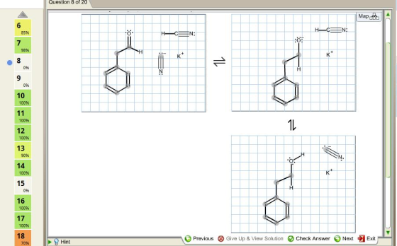 Complete the mechanism for the following reaction