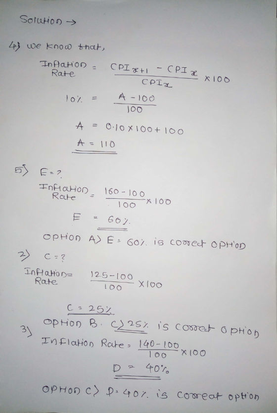 Solution → Rate A1O0 A = o.lox100 + 1 o Rate 66冫 InHaHoD= 12.5-100 Rate 3 nfia Hon Rahen 140-100