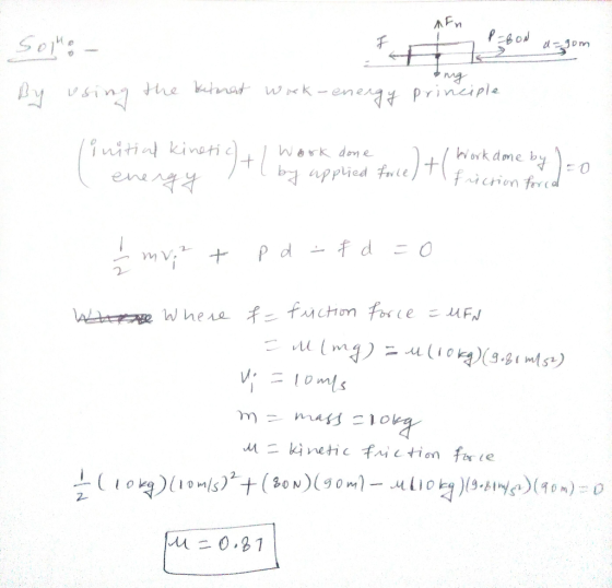AF Solo & bod uzgom the belnet wooker ch-energy principle linitial kinetic energy m I work done + work done by Joo l by appli