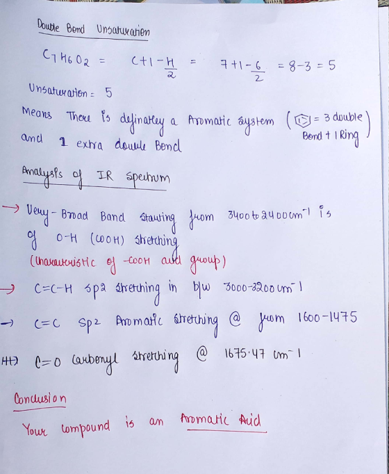 Doutle Bend Unsutuwahen C1H6 02 CtI-H - 8-3=5 7t1-6 11 2 Unsaturarien Means ( Ring There s = 3 double a Aromatic yshom Bond t
