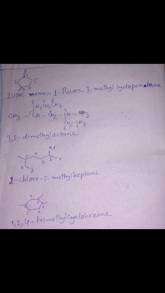 2 5 3 4 6 7 8 IUPAC mame - 1-fluoro-3-methyl cyclopenaline CH₂ CH2 CH3 CH₂ - SCH-412 - elt – CH3 낸 3,5-dimethyl Betame et 4 2