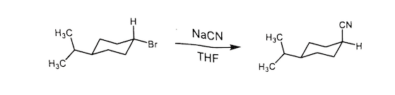 Н CN NaCN Нас Нас Br H THF Hас Hас