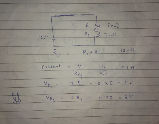R, 3 son R2 & 7our 12V Reg R, &R, 12on Current 11 12 - OYA 120 Reg IR. VRT 0.1 x 5 = 5 V es VR2 - I R2 0.187 7V