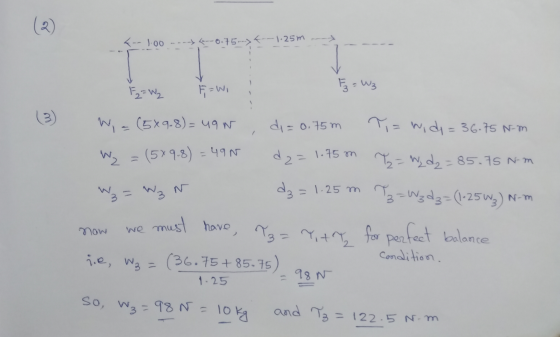 <-- 100 ... Le-0.75...) K. - 1.25m IL E = W₂ Fawi F z = W3 W, = (5x9-8)= 49W di=0.75m T= wid=36.75 Nm W = (5x9-8) = 490 dz=1.