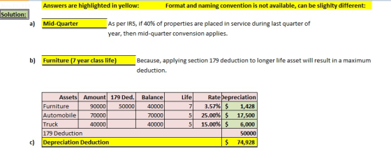 Answers are highlighted in yellow: Format and naming convention is not available, can be slighity different: Solution: Mid-Qu