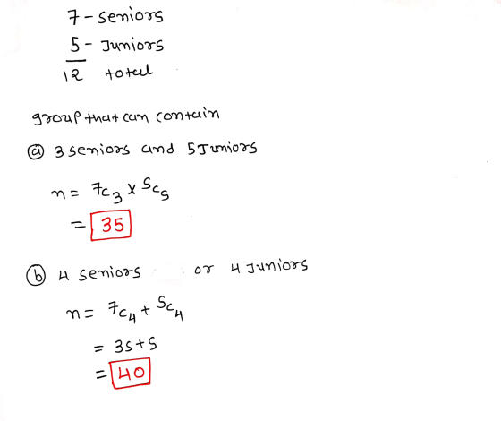 +- Senious seolunc-g 18 то group that can contain @ 3 seniors and 5Juniors и – t<a x Scg - 35 6 H seniors от нЈчҮ ios хси scu