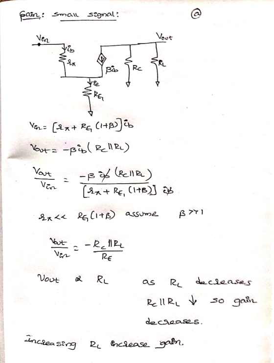 stgnal eain Smau Voot Nen Rc RE etpPeR) Vart RE, CITE R RECits) assume - ReRL RE Nat C. decleases RL RL Vout as so gain Re ll