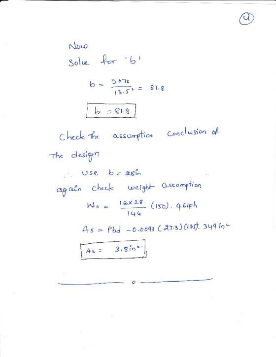 5 610 13.SI. Check The assumption Conclusion of The desin ニスgin ain checkweight assomption (iso). 6iph 16x 28 4