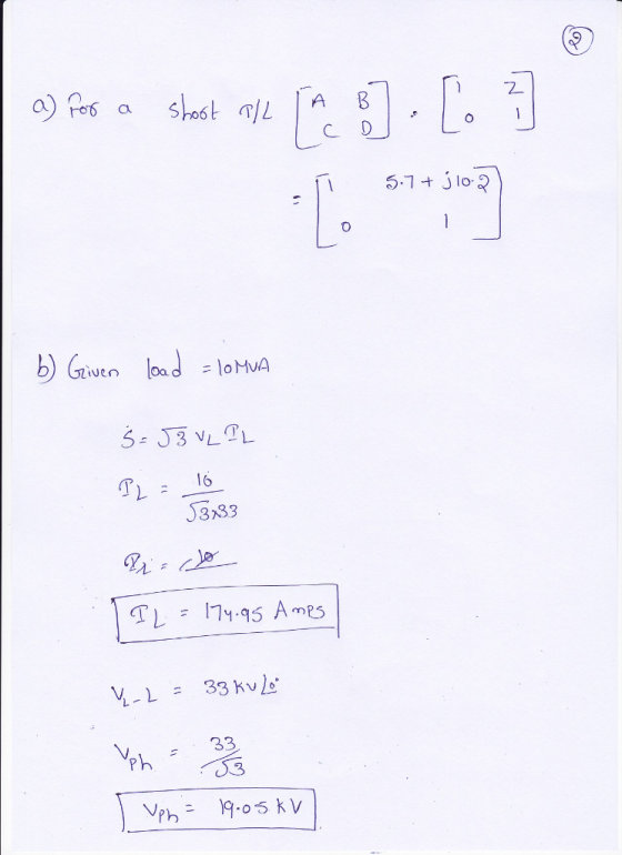 1 2 b) Given ㎞).lohtua load =10MVA 16 Ph