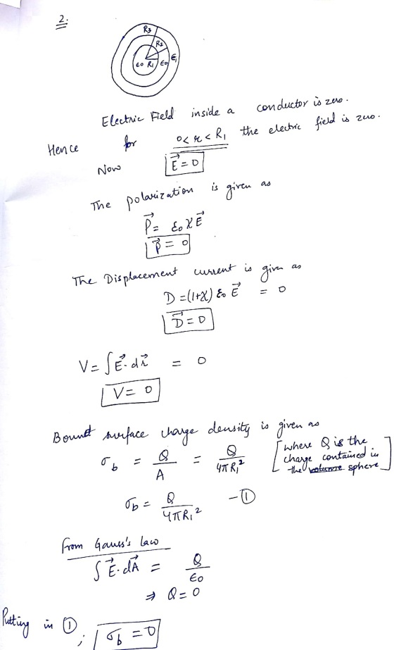2 o Rt/ED E lechi PdQ inside a conductDYwzuo The polarit TAL Displacement Uwent- dlenuity * j. where the Eo vitt