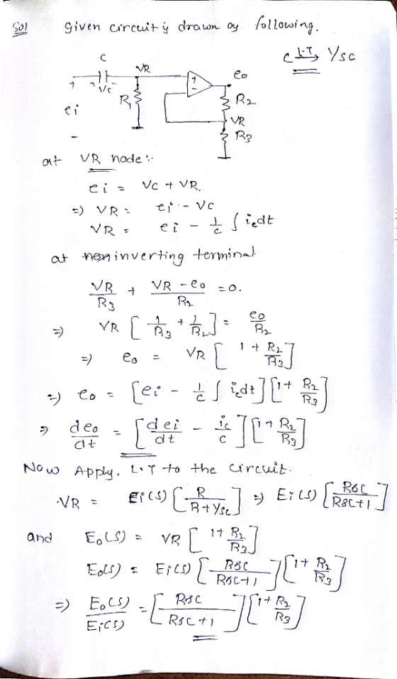 So) 9iven circuit i drovwn y ol louainq i/c 2 VR node at anivnverhng termina) dl t CI t- No w Apply , t、T Er (^) 11 B1 and