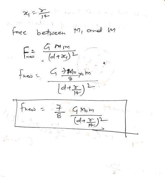 14- ارد 24 = 2 force between thi and in Fri a fram (deza) 2 fnews G tom G (der)? fnew c s I a mom fthavn (d+ y)2