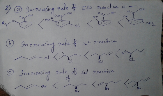 Increasing rate of EAS reaction is - OH OSOH - Ho 2 oreal © Inereasing rule of Swe sucection 12 au Nina © Increasing rate of