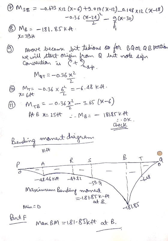 © MSB = -0.673 X12 (1-6) +9.014(-12)_0.148 x12 (26–18) -0-36 C4-29). – 9.00-30) MB2 -181.85 Kft. X=39ft ¢ Above became bit te