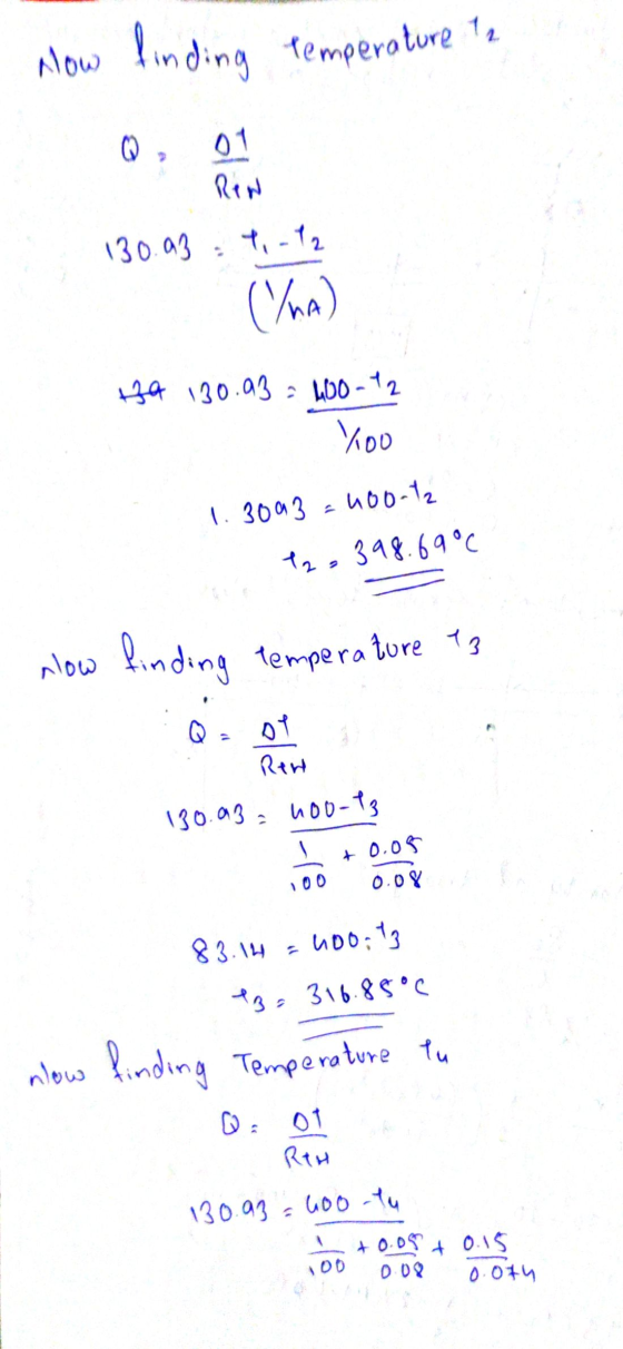 low finding Temperature 12 01 Rew 130.93 1, 12 (a) 129 130.03 = 400-12 You 1.3093 = 400-12 12,398.69°C now finding finding te