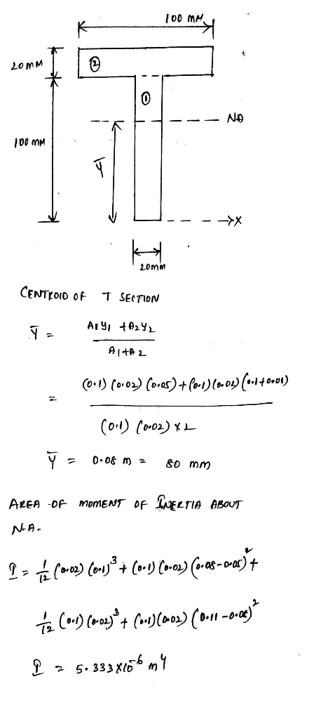 100 MM LOMM E --- NA 100 MM - - ->X 20mm CENTPOID of T SECTION TE Ary, +4242 AITA2 (0:1) (0.02) (ooos) + (0-1) (0-02) ( +0.01