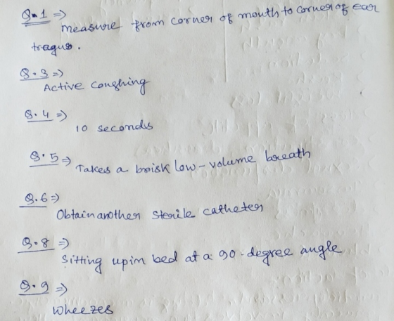 measure from corner of mouth to corner of ear tregut. 8.3 -) Active coughing 8.4 =) 10 seconds 3:59 taken 52 Take a brisk low