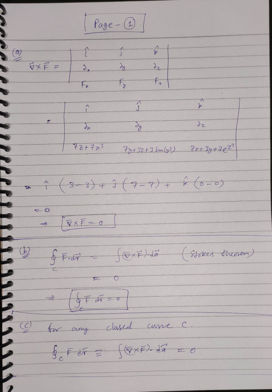 Page ka ws N EXE = de dy dz fy f > -> de dy dz 7Z+723 7y +32+3 Smly) 7+ 3y +7 0 23 (33) + f (7-7) + 0 = 0) 3x F = 0 & Far Sex