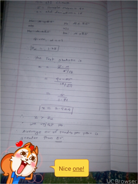 111 CI , 1.28 The Test stahshe is F/石 2 乙二2-9204 nverege 2 Nice one! UC Browse
