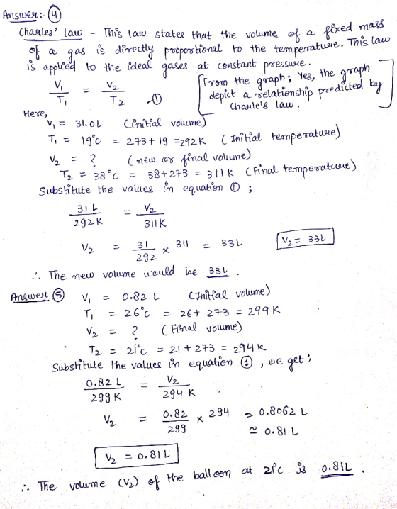 Ti T2 Answer:- Charles law - This law states that the volume of a fixe of a gas is directly proportional to the temperature.