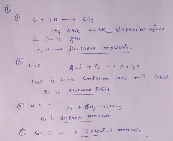 0 force. + 4H - CHA CHA have weak dispersion So, it is gone c, H Discrete molecule. & Lio: ahi et O 2 Lizo and it is solid. L