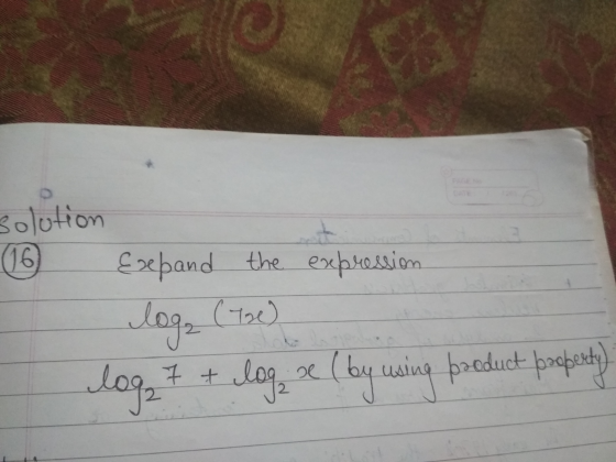 solution Expand the expression loga (se) log 7 + clogze (by waing product booket)