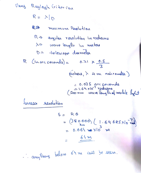 Raylrier ow Ragulan resolotion in radau D elesope duamele R CinaT secondi - 0.O3 S arc seco 二1.69x(0-7 T 3 ouu ony