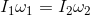 I_1\omega_1=I_2\omega_2