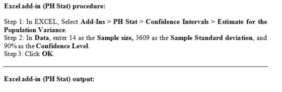 Excel add-in (PH Stat) procedure: Step 1: In EXCEL, Select Add-Ins > PH Stat > Confidence Intervals > Estimate for the Popula