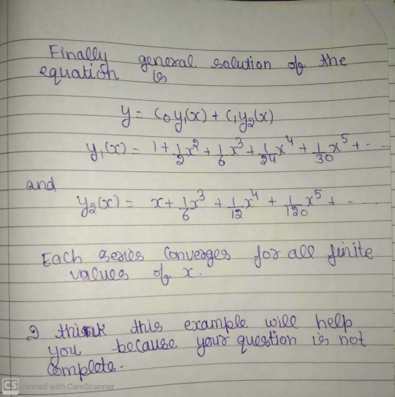 Finally equatich general solution of the y- coyoc) + (, ya (x) y, GC) - It fol + L + x + 1 ore 4 5 - and + L x + Ya (x) = x+