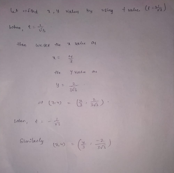 let usfind ay vales by using t value (t = 1) When t= V then we get the os a vale 3 the Y vale au y = 2 303 니 T. (14) 2 3/3 wh