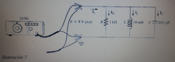 10 Hz E = 8 V (pp) R 1K 10 mti c0.01 F Ilustración 7
