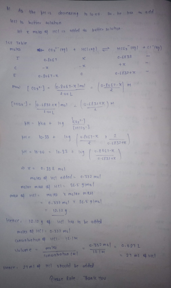 lo-cu. Se, he ha to add el to buffer soluhen ter 凳 mele 4 Hcts qdded to buffer soluhon cF Toble mule oc 0.6832 o 2o67 2067-