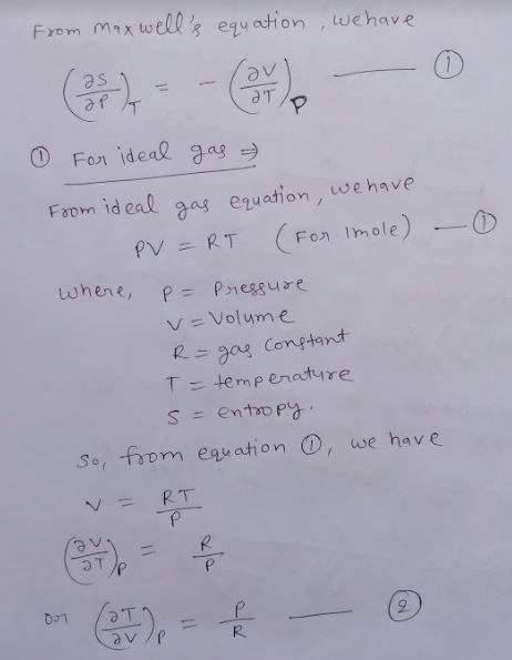 o s a T O Fon ideal ag From id eal euation, we have when e, P= P31 eggure Se, -foom equation O, we have a v