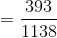 =\frac{393}{1138}