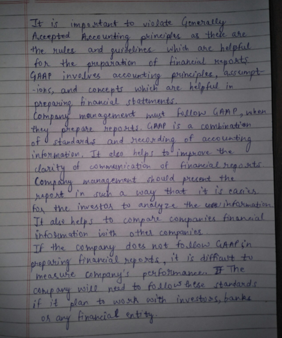 is impantant to vialate gmeratly It the nules and for the au.paiation of Ainahsial kepoxts AAP involves acco uncti which ahe