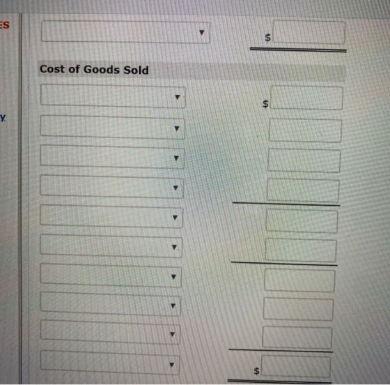 Cost of Goods Sold w