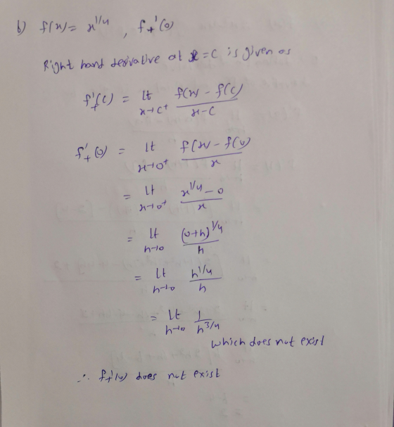 D fluja alu ft (0) Right hand derivative at K = C is given as f(c) = It flry - f(c) atct H-C fo = It f(ty-fly - от и a lt je
