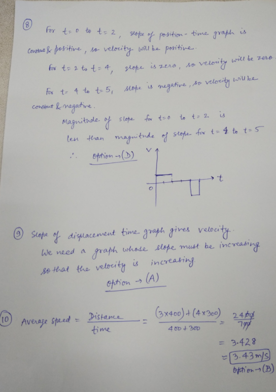 ptr t, o tets 2 , settu γ p.ton-twne anathw ition- time gYath Y dispuace went time-anath gives velo a We need a grath whade slepe. must he. increasing 8ehath velocity is increating 3x40) (4xo 24 Average Steed ะ Distance- 7 ie = 3.429