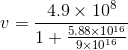 4.9× 108 V) 5.88x1016 9×1016