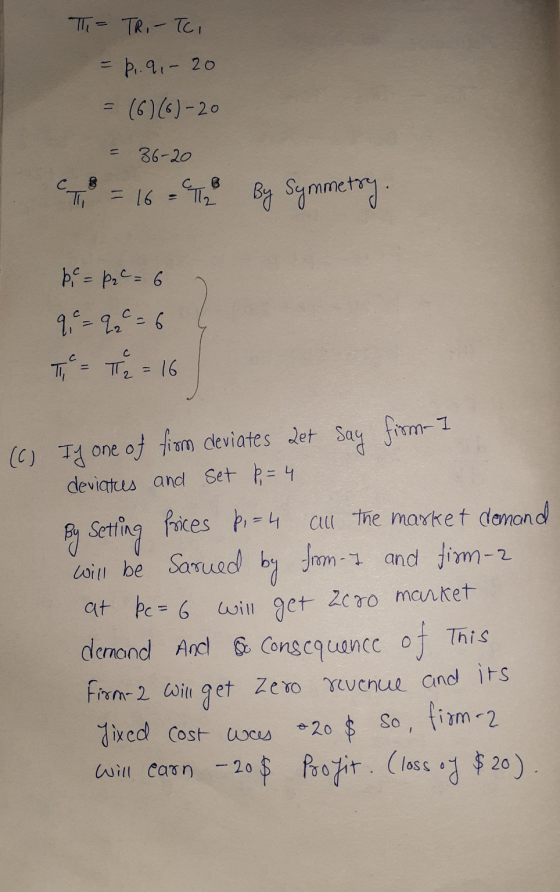 - TRI- TC, = p. 91-20 = (6) (6)-20 = 36-20 CT = 16 = 8 By Symmetry. be = P₂ C = 6 9 = = 2 2 = 6 T = Th 2 = 16 (C) Iy one of f