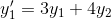 y'_{1}=3y_{1}+4y_{2}