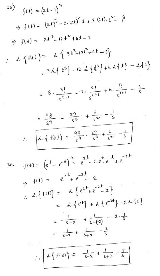 26) ft)=Bt12+46-1 12 dt - 4} 31 2 1 12 6 48 6 2 4 43 24 30 2 2 - 2.e.e 21 e e ft) - 2 21 te + S-2 + S-2 St 2 St2