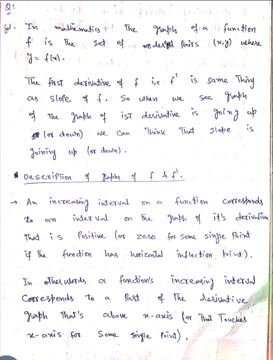 Q: I Sol. In • The mathematics f is The graph of a of all function set of in so derged pairs (27) where as So when we see The