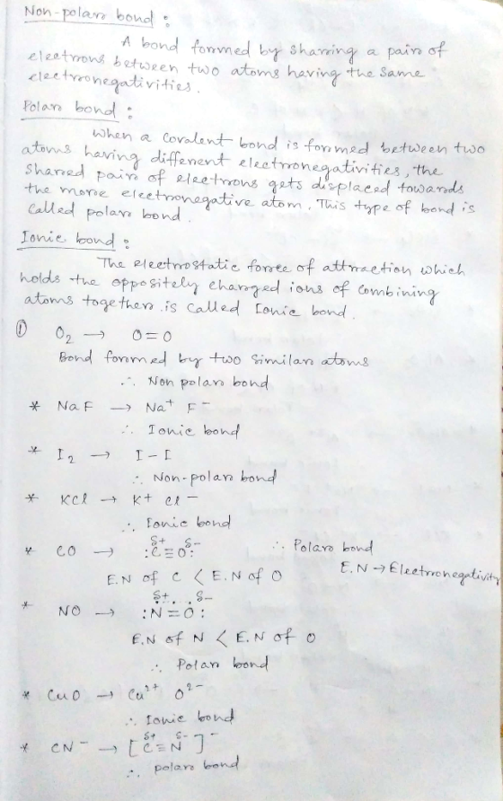 Non relar bou eleetroni beten two atams havinae S Folan bond atons havindifenent elaetroneativites the A. bond formed bt sha