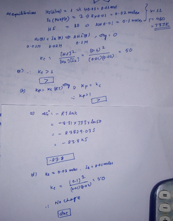 Atequilibrium H2(blue) - 1 10.01 0.02ma. I2 (purple) - 2 - 240.01 0.02 moles Y : 12 HE - 10 euro.01 = 0.1 miles) = 460 =733K